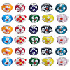 40Pcs 10 Colors Handmade Lampwork European Beads LAMP-PA0001-14-1