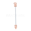 Alloy Bar Beadable Keychain for Jewelry Making DIY Crafts KEYC-A015-01RG-1