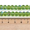 Electroplate Transparent Glass Beads Strands EGLA-B011-08A-AB05-4