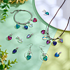 30Pcs 6 Colors Glass European Dangle Charms PALLOY-PH01825-4