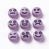 Opaque Medium Purple Acrylic Beads X-MACR-N008-42-C06-2