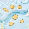 6Pcs 6 Styles 304 Stainless Steel Pendant Cabochon Settings STAS-TA0005-71G-6
