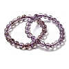 Natural Amethyst Round Beads Stretch Bracelets for Women BJEW-L712-B04-8mm-4