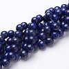 Dyed Grade A Natural Lapis Lazuli Beads Strands GSR8mmC123-1