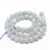 Natural Aquamarine Beads Strands G-R446-8mm-04-2