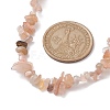 Natural Sunstone Chip Beaded Necklace NJEW-JN04615-05-3
