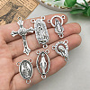 12Pcs Tibetan Style Alloy Multi-Strand Links & Pendants PW-WG063F3-01-3