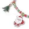 3Pcs 3 Styles Christmas Theme Glass Beaded Stretch Bracelet Sets for Women BJEW-TA00534-4