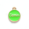Alloy Enamel Pendants ENAM-S124-01B-06I-3
