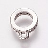 Brass Cubic Zirconia Tube Bails LS-KK-P134-64P-2
