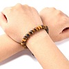 Adjustable Natural Tiger Eye Braided Bead Bracelets BJEW-F369-A06-5