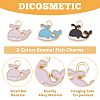 DICOSMETIC 150Pcs 3 Colors Alloy Enamel Charms ENAM-DC0001-59-4