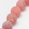 Natural Crackle Agate Beads Strands G-G055-6mm-11-1
