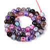 Dyed & Heated Natural Fire Crackle Agate Beads Strands G-N359-01A-01-3
