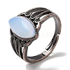 Opalite Horse Eye Adjustable Rings RJEW-K271-05R-15-2