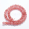 Cherry Quartz Glass Beads Strands X-G-I199-28-10mm-2