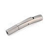 Tarnish Resistant Frosted Column 304 Stainless Steel Bayonet Necklace Clasps STAS-O035-05A-2