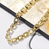 304 Stainless Steel Sqaure Link Chain Bracelets for Women BJEW-F488-21G-02-3