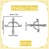 60Pcs Tibetan Style Alloy Pendants TIBEP-SC0002-98-2