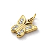 304 Stainless Steel Crystal Rhinestone Pendants STAS-E550-28G-2