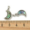 Rack Plating Brass Natural Paua Shell Pendants KK-U025-06P-02-3