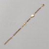 304 Stainless Steel Jesus & Cross Link Bracelet with 201 Stainless Steel Beaded Chains BJEW-WH0012-20A-1