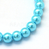 Baking Paint Pearlized Glass Pearl Round Bead Strands X-HY-Q330-8mm-48-2