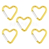 5Pcs Zinc Alloy Spring Gate Rings FIND-YW0010-59G-1