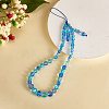 Round Synthetic Moonstone Beaded Mobile Straps HJEW-SW00042-08-5