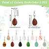 Gemstone Teardrop Pendant Decoration HJEW-AB00408-2