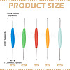 5Pcs 5 Colors Iron Crochet Hooks TOOL-TADJ0001-02-2