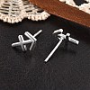 925 Sterling Silver Stud Earrings EJEW-K303-01S-09-2