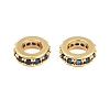 Brass Micro Pave Cubic Zirconia European Beads CU-CBAB99C-04G-03-3