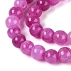 Ombre Effect Dyed Crackle Glass Beads Strands GLAA-Q106-01A-B21-4