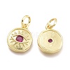 Brass Micro Pave Cubic Zirconia Pendants LS-KK-P187-17G-G-2