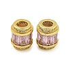 Rack Plating Brass Micro Pave Cubic Zirconia European Beads LS-KK-F089-31G-02-1
