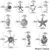 50Pcs 10 Style Tibetan Style Alloy Pendants TIBEP-CJ0003-47-2