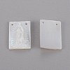 Natural White Shell Mother of Pearl Shell Charms X-SHEL-K004-03-2