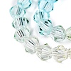 Gradient Color Baking Paint Glass Bead Strands X-DGLA-A039-T2mm-A07-3