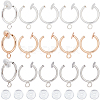 SOFPLATE 30Pcs 3 Colors Brass Clip-on Hoop Earring Findings KK-SP0001-23-1