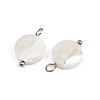 Natural Shell Disc Pendants STAS-D378-31P-2