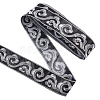 4.5M Iron on/Sew on Polyester Auspicious Cloud Embroidery Ribbon OCOR-WH0078-177B-1