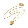 Brass Micro Pave Clear Cubic Zirconia Pendant Necklaces for Women NJEW-S429-05G-03-2