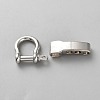 Alloy Shackle Clasps FIND-WH0148-357P-1