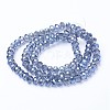 Electroplate Transparent Glass Beads Strands EGLA-A034-T3mm-Y04-2