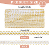 Metallic Polyester Braided Lace Trim Ribbons OCOR-WH0060-76A-2