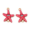 Ocean Theme Alloy Enamel Connector Charms FIND-CJC0017-15KCG-08-1