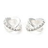 Brass Micro Pave Cubic Zirconia European Beads KK-A254-23S-1