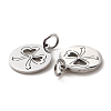 304 Stainless Steel Charms STAS-D050-07P-02-3