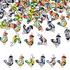 60Pcs Printed Alloy Connector Charms FIND-YW0006-71-1
